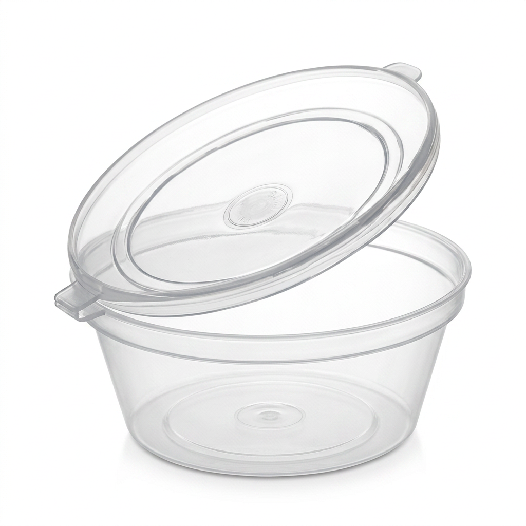 2oz Hinged Plastic Sauce Pots