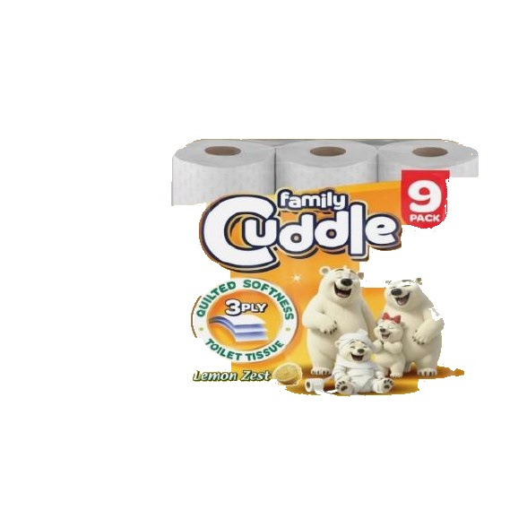 Family Cuddle Toilet Roll Lemon Zest 3-ply