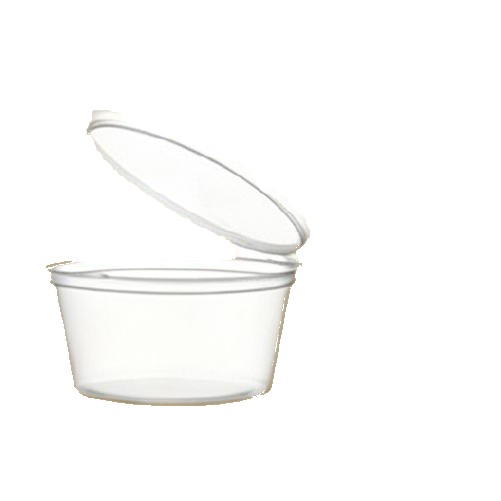 4oz Hinged Plastic Sauce Pots