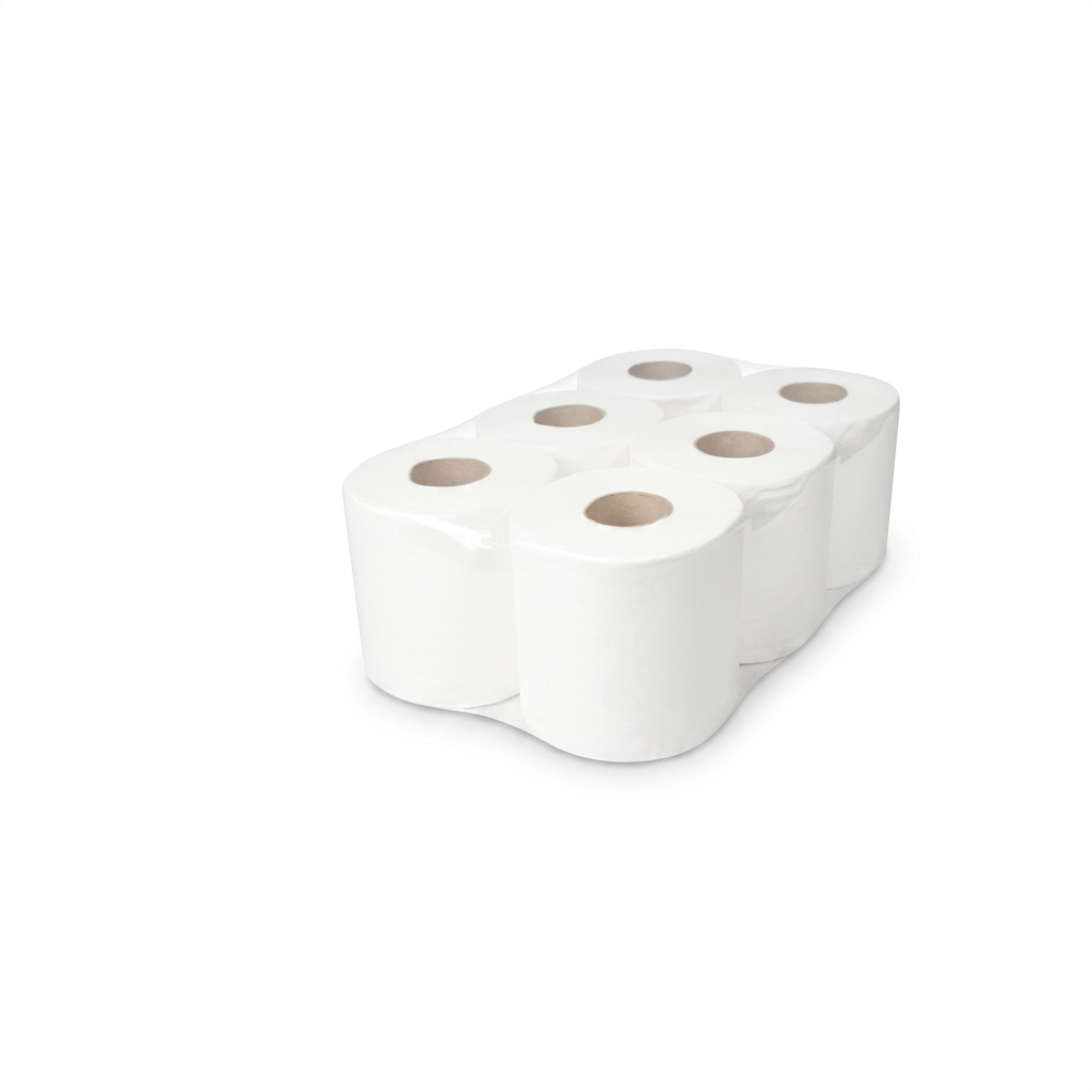 Premium White Towel Roll 6-pack